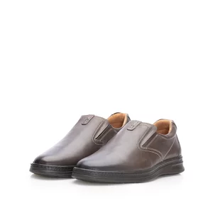 Pantofi casual bărbați din piele naturală, Leofex - 524 Maro Box