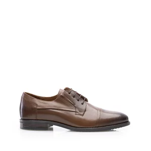 Pantofi casual bărbați din piele naturală Leofex - 532 Cognac box