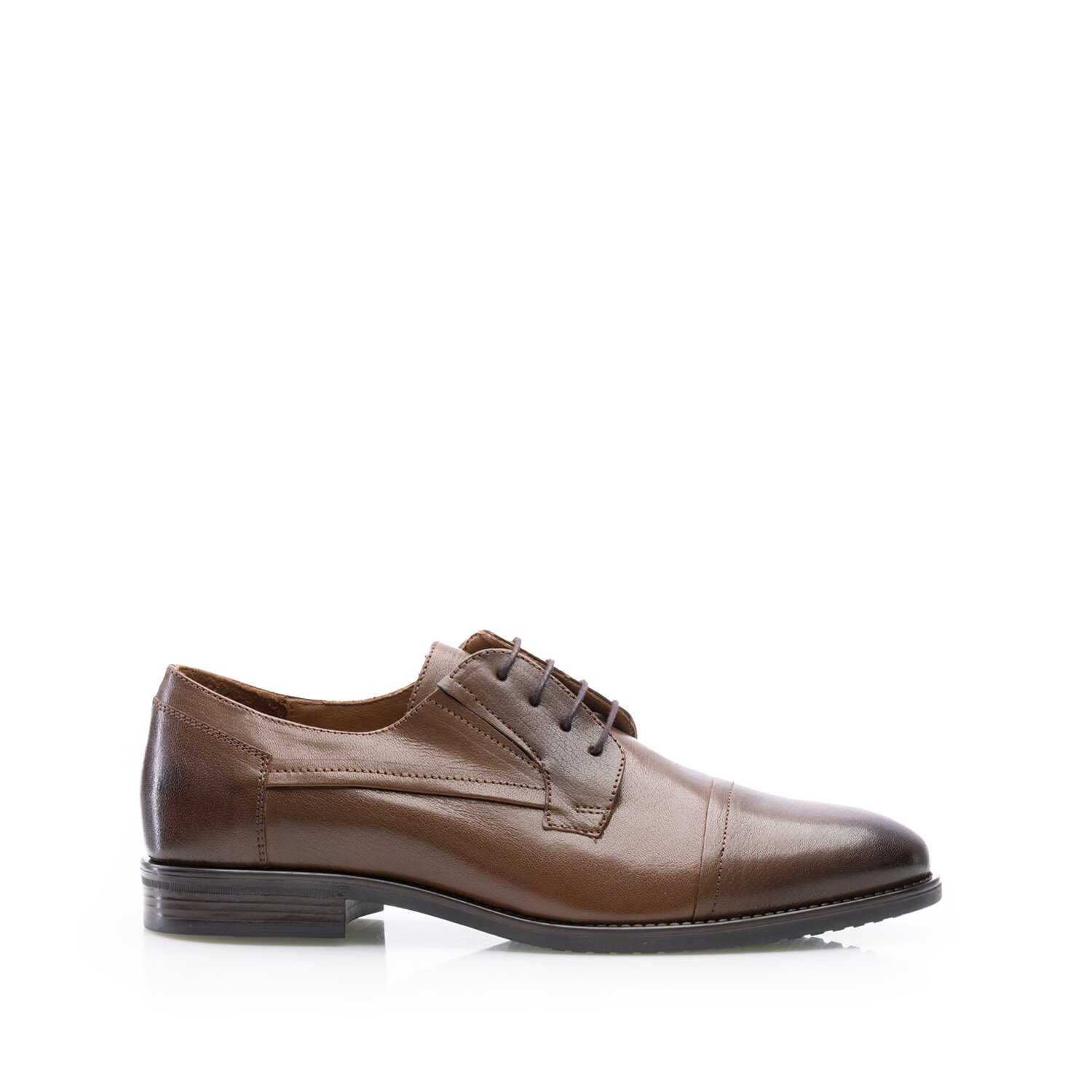 Pantofi casual bărbați din piele naturală Leofex - 532 Cognac box