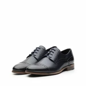 Pantofi casual bărbați din piele naturală, Leofex- 537-2 blue box