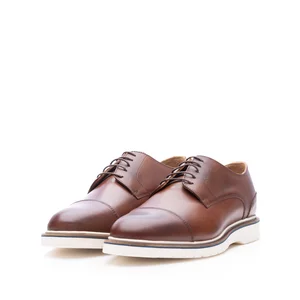 Pantofi casual bărbati din piele naturală, Leofex - 540 Maro Box