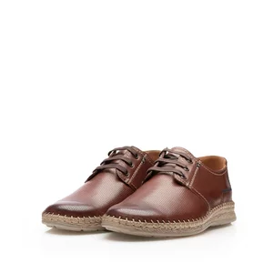 Pantofi casual barbati din piele naturala, Leofex - 593 Red wood box