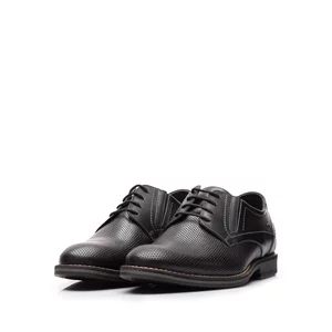 Pantofi casual barbati din piele naturala Leofex - 603 Negru box