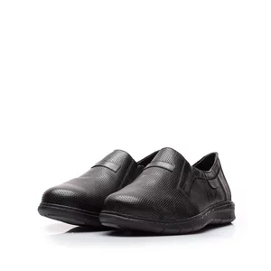 Pantofi casual barbati din piele naturala, Leofex - 623 Negru box