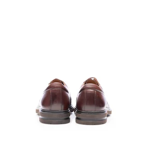 Pantofi casual bărbați din piele naturală Leofex - 657 Red Wood Box