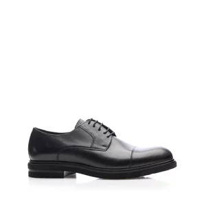 Pantofi casual bărbați din piele naturală, Leofex - 660-1 Negru Box