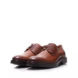Pantofi casual bărbați din piele naturală, Leofex - 660 Cognac Box