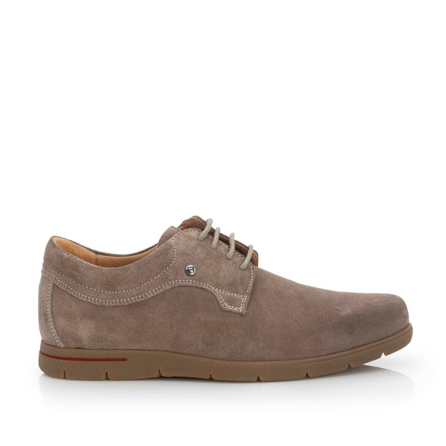 Pantofi casual barbati din piele naturala, Leofex - 837 Taupe Velur