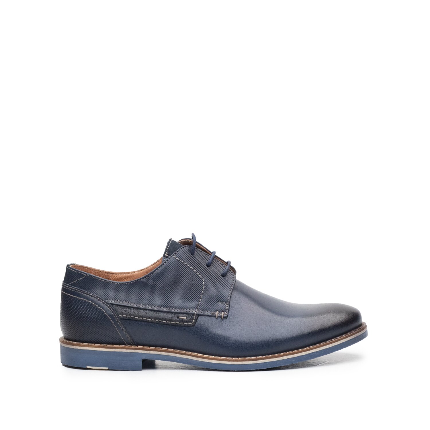Pantofi casual barbati din piele naturala, Leofex - 845 blue box
