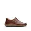 Pantofi casual barbati din piele naturala, Leofex - 919 cognac box presat