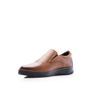Pantofi casual bărbați din piele naturală, Leofex - 973 Cognac Box