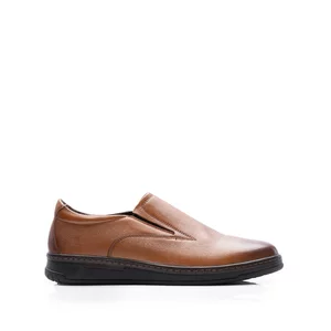 Pantofi casual bărbați din piele naturală, Leofex - 973 Cognac Box