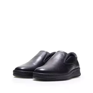 Pantofi casual bărbați din piele naturală, Leofex - 973 Negru Box
