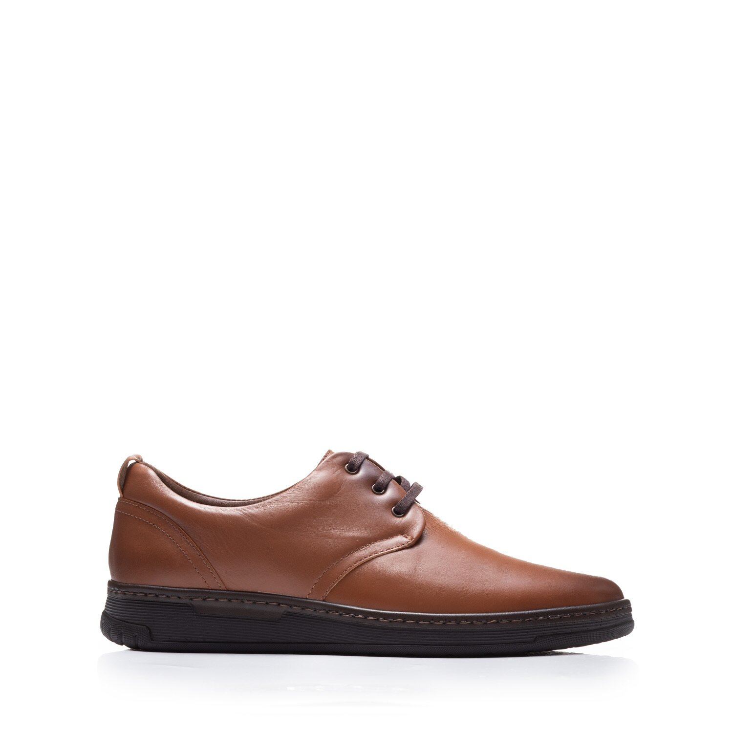 Pantofi casual bărbați din piele naturală, Leofex - 975 Cognac Box