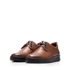 Pantofi casual bărbați din piele naturală, Leofex - 975 Cognac Box
