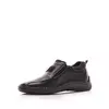 Pantofi casual bărbați din piele naturală, Leofex - 978 Negru Box Presat