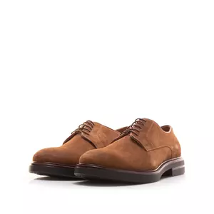 Pantofi casual bărbați din piele naturală, Leofex - 991 Cognac Velur