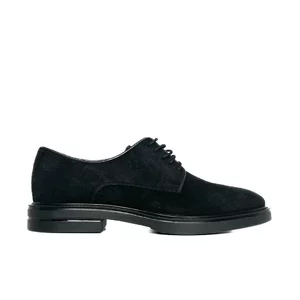 Pantofi casual bărbați din piele naturală, Leofex - 991 Negru Velur