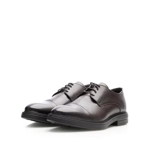Pantofi casual bărbați din piele naturală Leofex - Mostră 665 Mogano Box