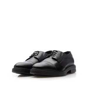 Pantofi casual bărbați din piele naturală, Leofex - Mostră Raphael Negru Box