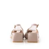 Pantofi casual cu toc damă, din piele naturală - 3508 Nude Box