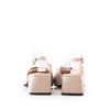 Pantofi casual cu toc damă, din piele naturală - 3509 Nude Box