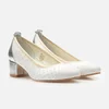 Pantofi casual cu toc damă din piele naturală, Leofex - 023 Alb Box