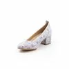 Pantofi casual cu toc damă din piele naturală, Leofex - 231 Azur Box Flori