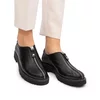 Pantofi casual dama cu fermoar din piele naturala,Leofex - 285-1 Negru box