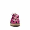 Pantofi casual dama cu siret pana in varf din piele naturala, Leofex - 194 Roz velur