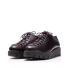 Pantofi casual dama cu siret pana in varf din piele naturala, Leofex - 194 Maro Închis Box