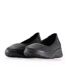 Pantofi casual damă din piele naturală - 2003 Negru Box Perforat