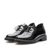 Pantofi casual damă din piele naturală - 4402 Negru Lac