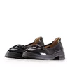 Pantofi casual damă din piele naturală - 4419 Negru Lac