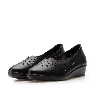Pantofi casual damă din piele naturală - 905 Negru Box