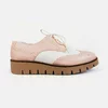 Pantofi casual dama din piele naturala, Leofex - 012-1 Alb Roz Box