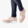 Pantofi casual dama din piele naturala,Leofex - 012-2 Roz Box Sidefat