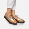 Pantofi casual dama din piele naturala, Leofex - 012-3 Caramel Auriu Box