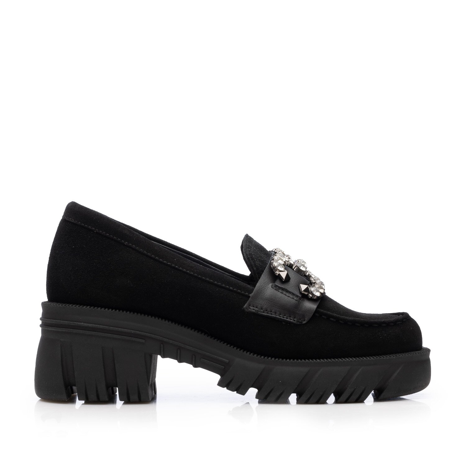 Pantofi casual damă din piele naturală, Leofex - 025 Negru Naplac