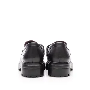 Pantofi casual damă din piele naturală, Leofex - 034 Negru Box