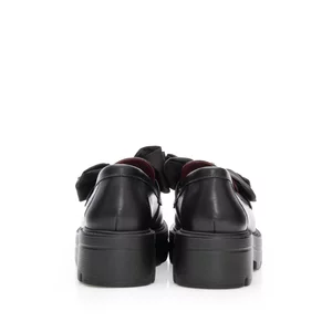Pantofi casual damă din piele naturală, Leofex - 080 Negru Box