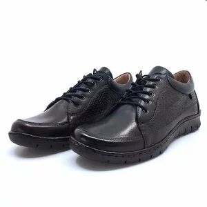 Pantofi casual dama din piele naturala, Leofex - 092-1 Negru  box