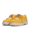 Pantofi casual damă din piele naturală,Leofex - 305 Galben velur Box