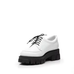 Pantofi casual damă din piele naturală,Leofex - 315 Alb box