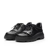 Pantofi casual damă din piele naturală,Leofex - 318-2 Negru box