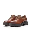 Pantofi casual damă din piele naturală, Leofex - 321 Cognac Box Velur