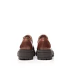 Pantofi casual damă din piele naturală, Leofex - 321 Cognac Box Velur