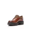 Pantofi casual damă din piele naturală, Leofex - 321 Cognac Box Velur