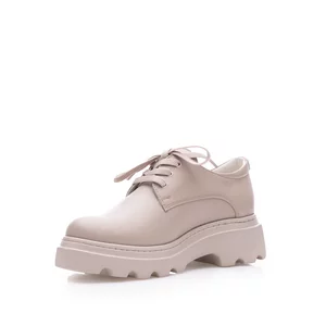 Pantofi casual damă din piele naturală,Leofex - 346-2 Taupe Box