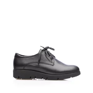 Pantofi casual damă din piele naturală,Leofex - 346-3 Negru Box